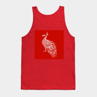 crimson peacock ecopop mandala pattern Tank Top